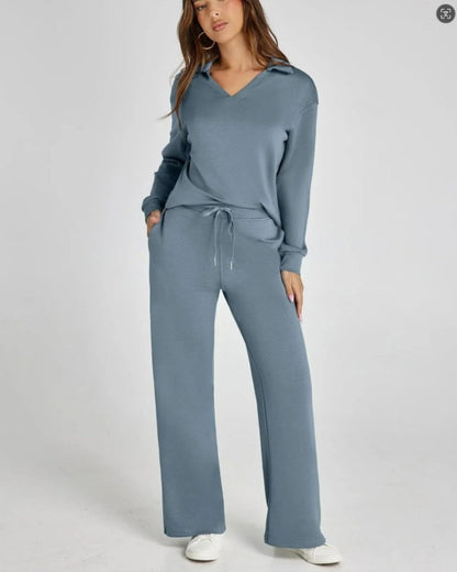 Elegantes 2-Teiliges Kleid Set Damen