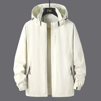 Stylische Unisex-Regenjacke mit Kapuze - IdealeKleiden