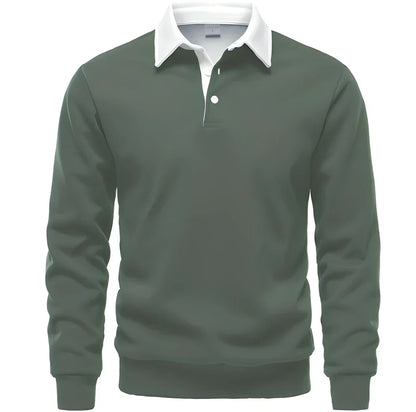 Herren Poloshirt Freizeit Langarm Leicht