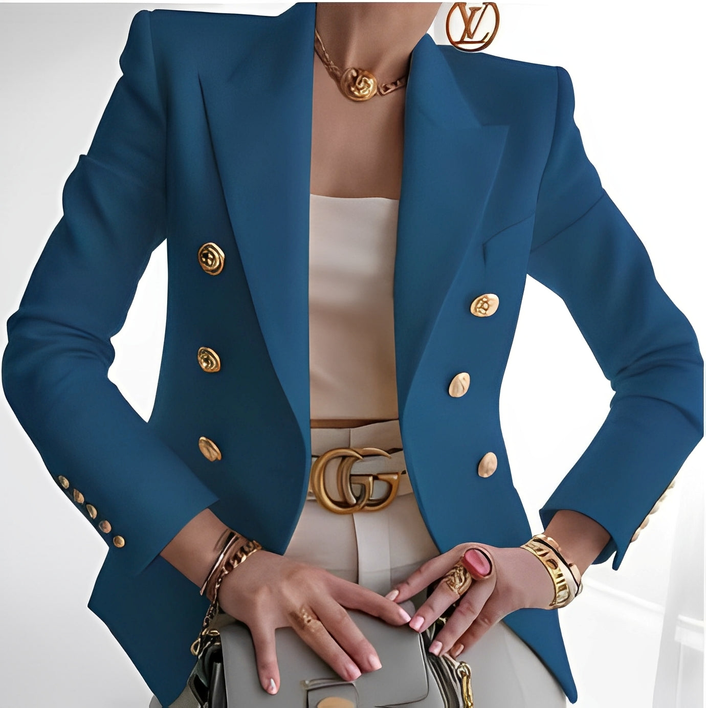 Eleganter Damenblazer mit Knöpfen Classic Design
