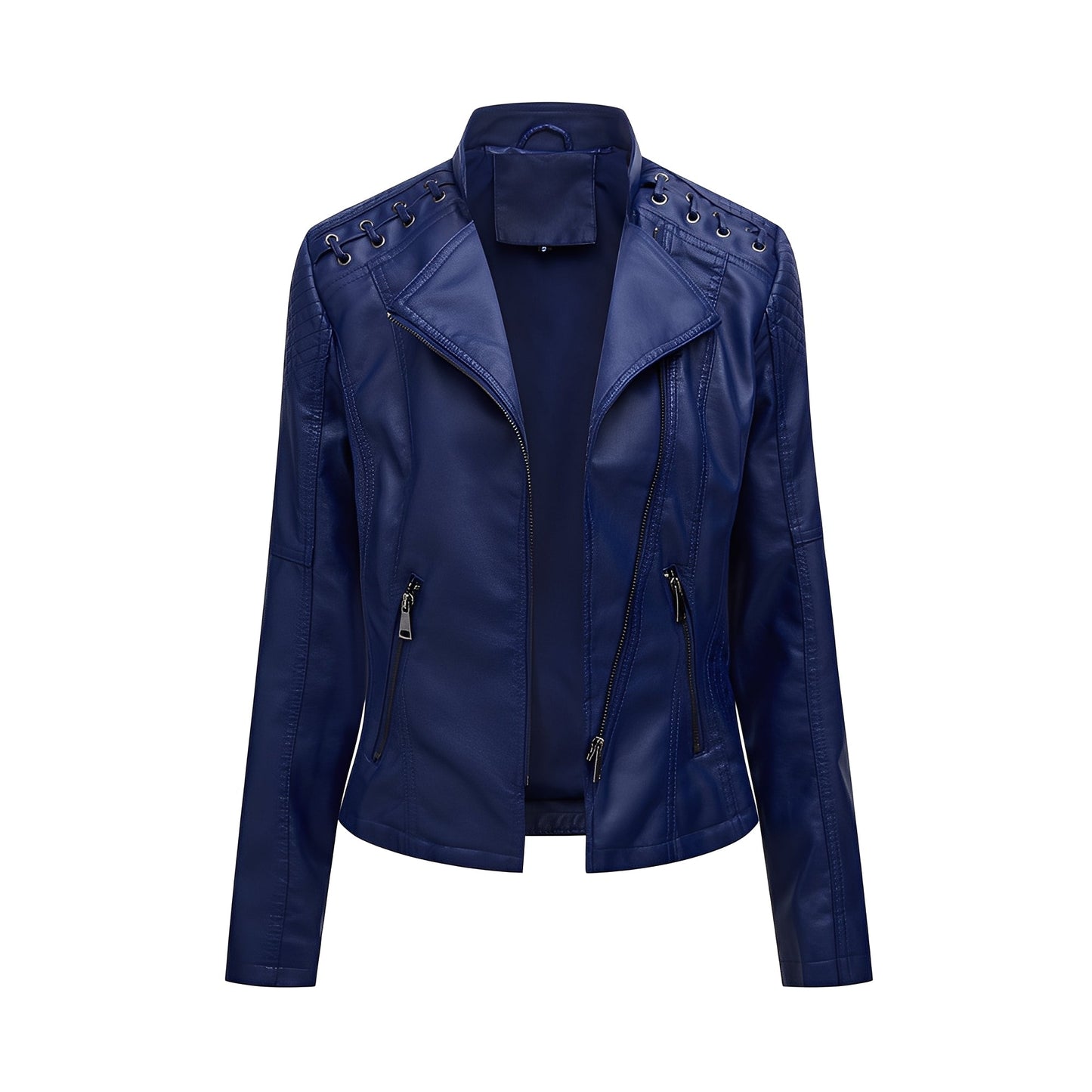 Stilvolle Damen Lederjacke Kurz Elegant