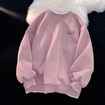 Elegante Damenbluse Rundhals Langärmlig