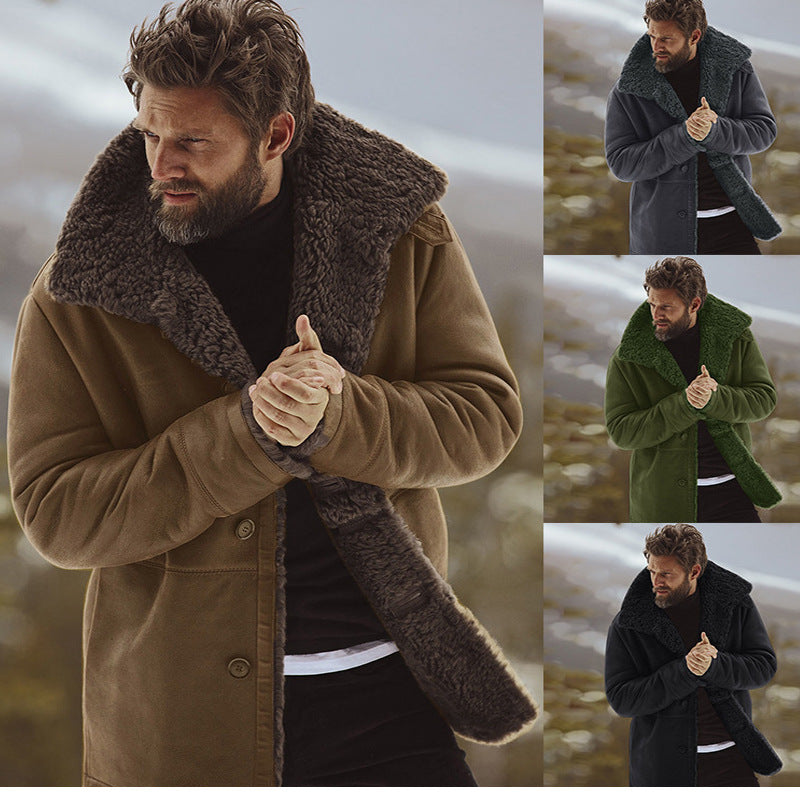 Herren Oversize Mantel Weich Bequem - IdealeKleiden