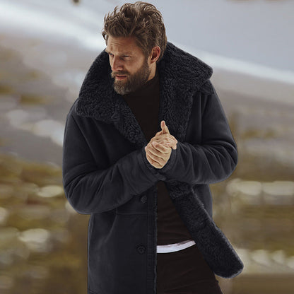Herren Oversize Mantel Weich Bequem