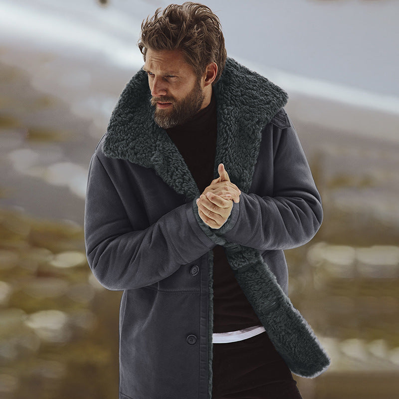 Herren Oversize Mantel Weich Bequem