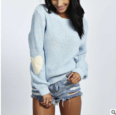 Damen Strickpullover Herzärmel Elegante Damenmode