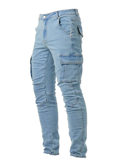 Herren Slim Fit Cargohose Modern
