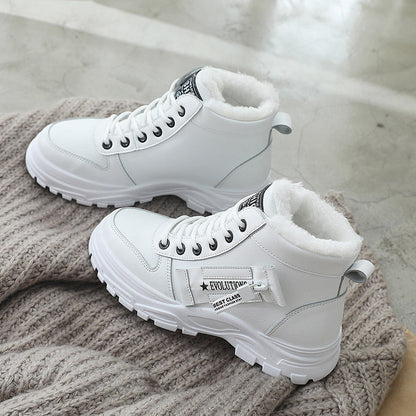Modische Stiefel High-Top Kunstleder Plateau