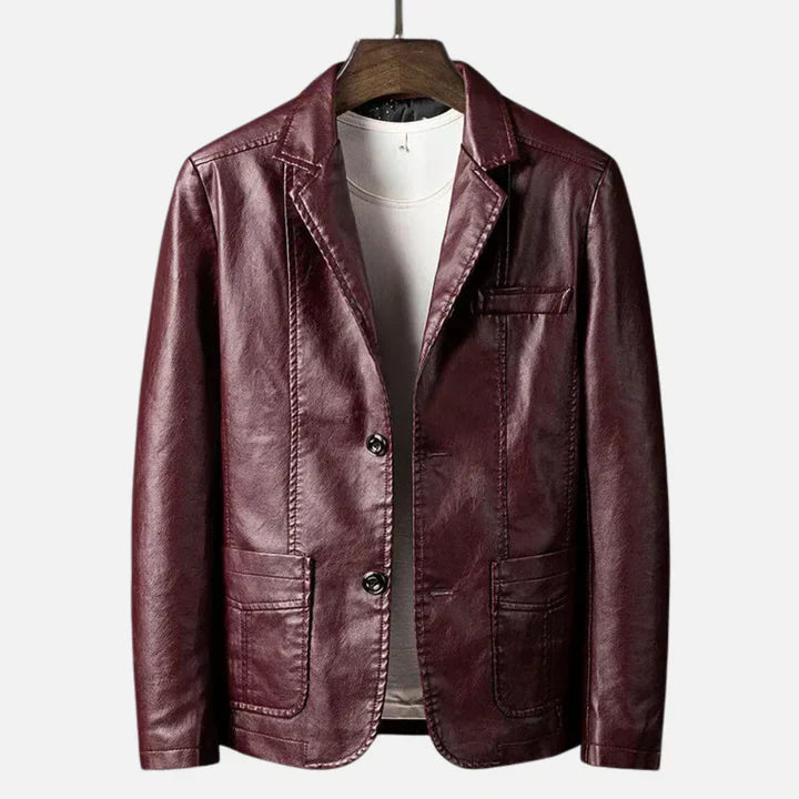 Ortwin - Elegantes Lederjacke Schwarz