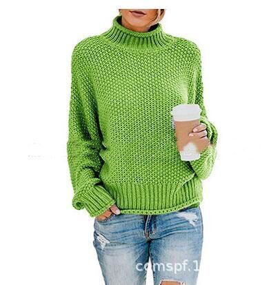 Damen Pullover Grobstrick Weich Bequem
