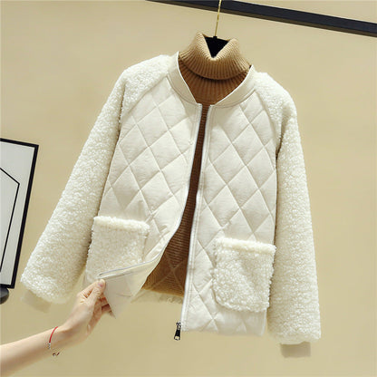 Damen Steppjacke Teddyfutter Warm und Praktisch
