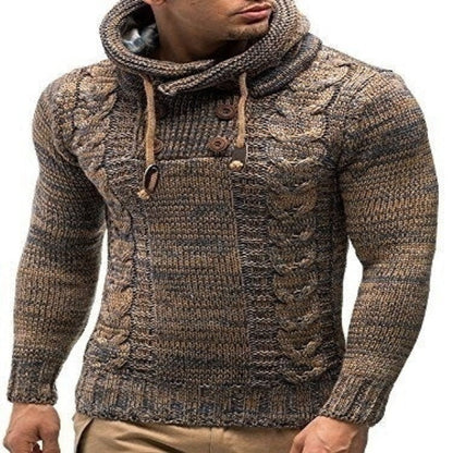Herren Kapuzenpullover Strukturiert Zopfmuster Praktisch