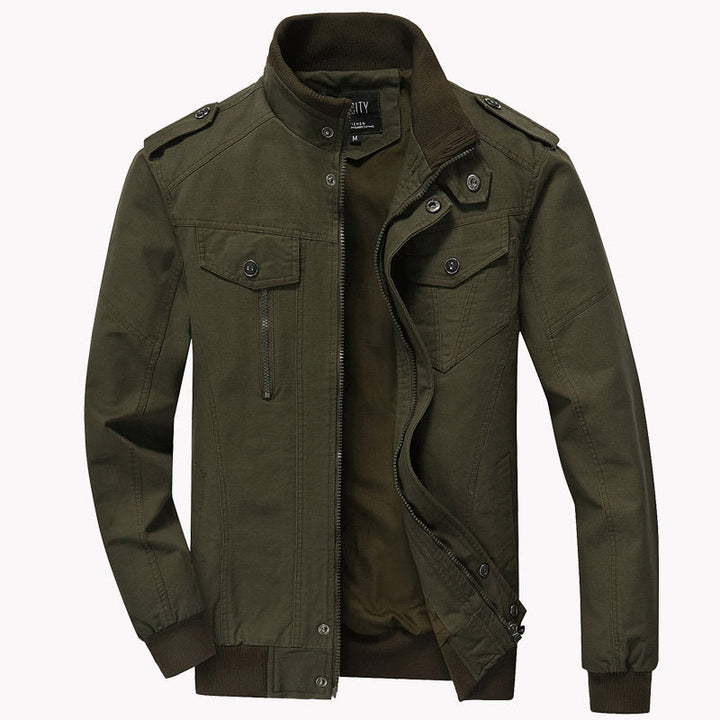 Herren Militärjacke Baumwolle Outdoor Stil - IdealeKleiden