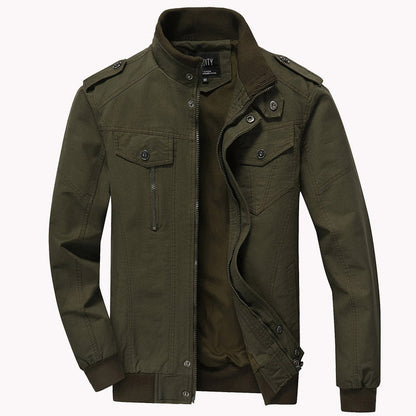 Herren Militärjacke Baumwolle Outdoor Stil