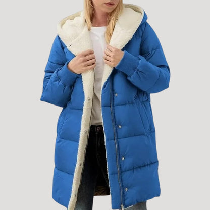 Wintersteppmantel Damen Kapuze Warm