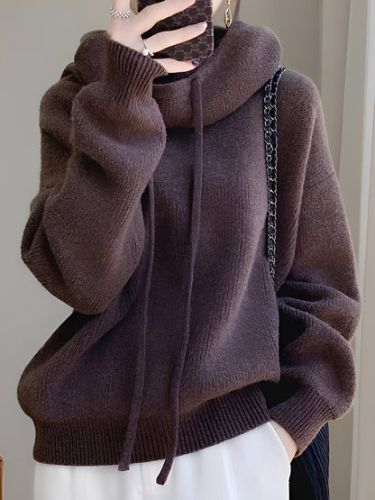 Damen Woll-Hoodie Weich und Warm