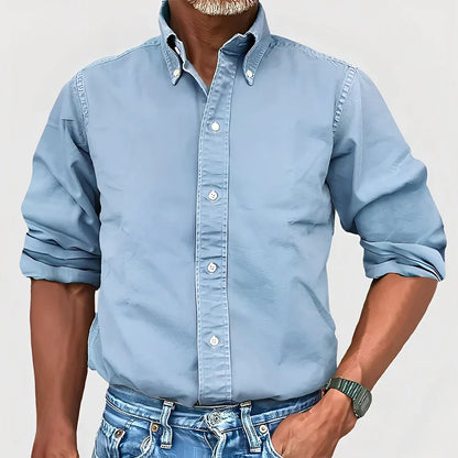 Bequemes Herren Langarm Hemd Freizeitwear
