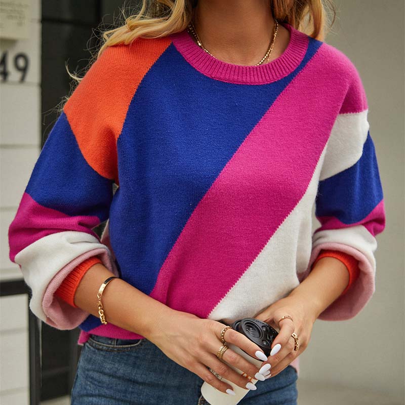 Farbenfroher Pullover Modern Style