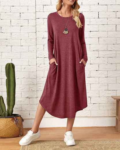 Lockeres Sommerkleid Mit Taschen