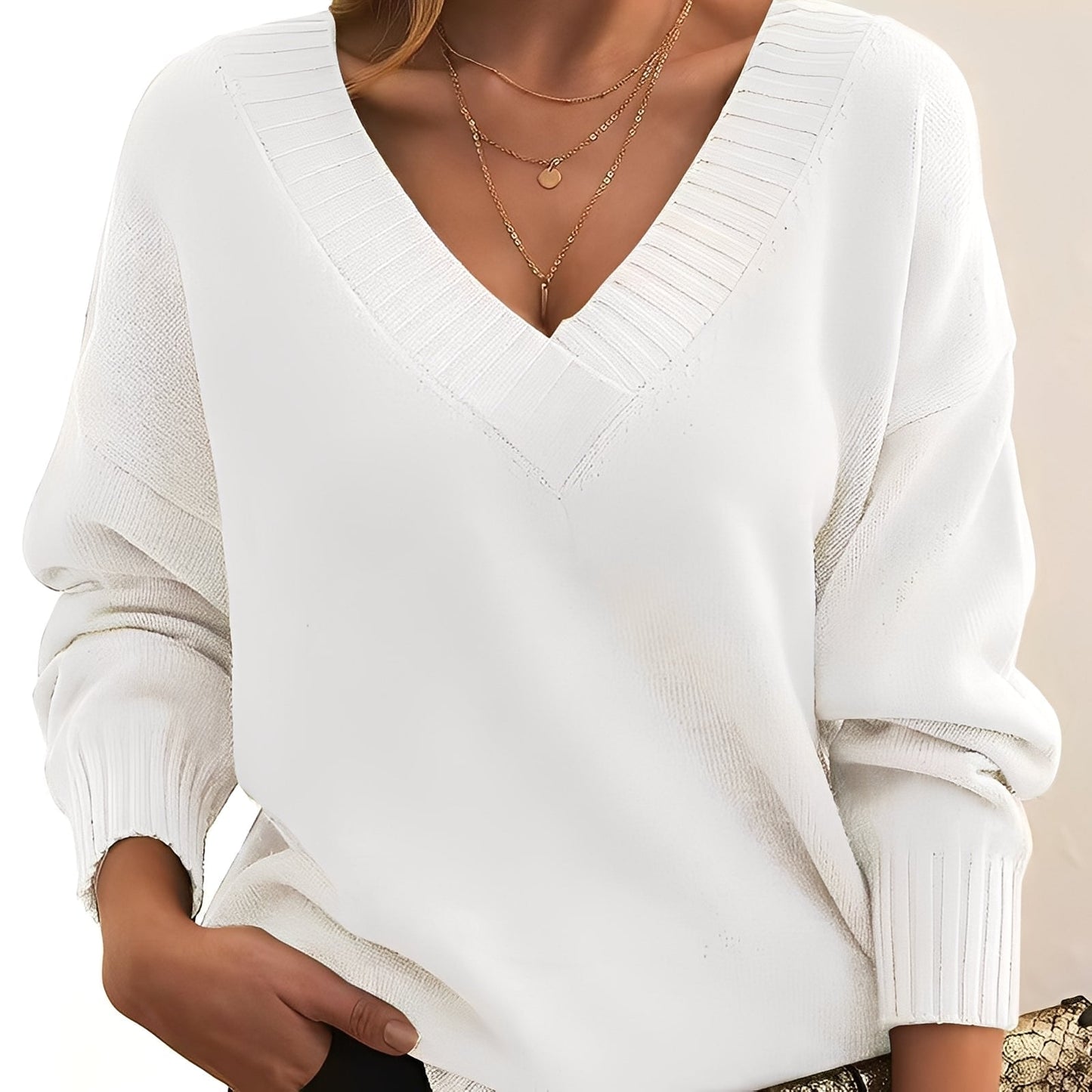 Damen Kaschmir Pullover Weich und Warm