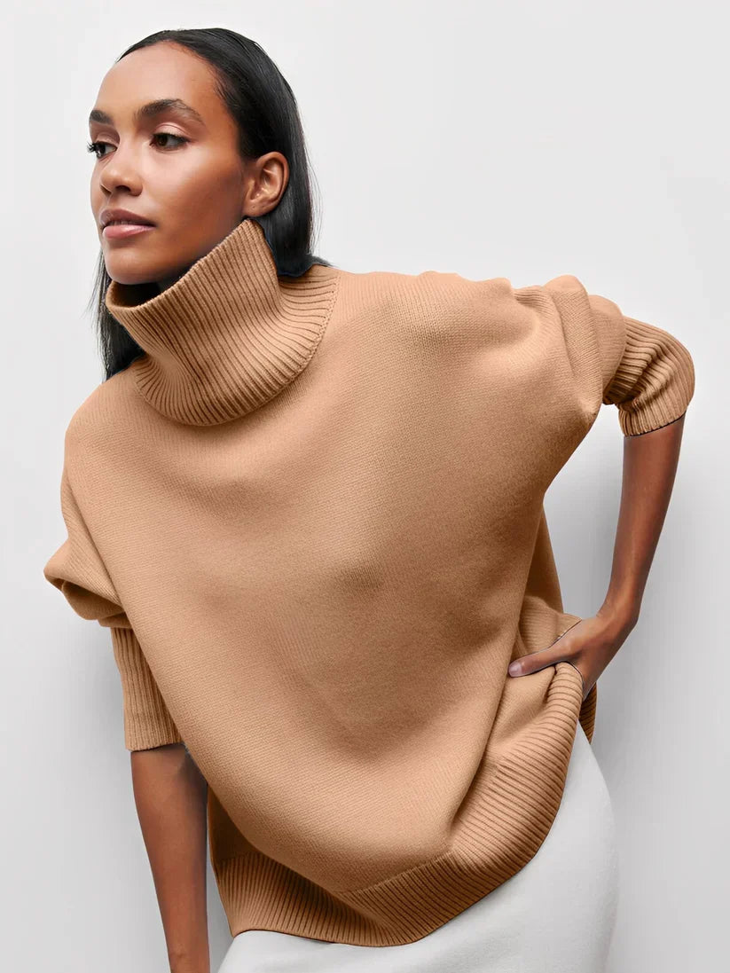 Stylischer Damen Rollkragenpullover Warm