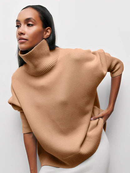 Stylischer Damen Rollkragenpullover Warm