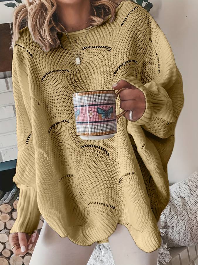 Einfacher Strickpullover Casual Style