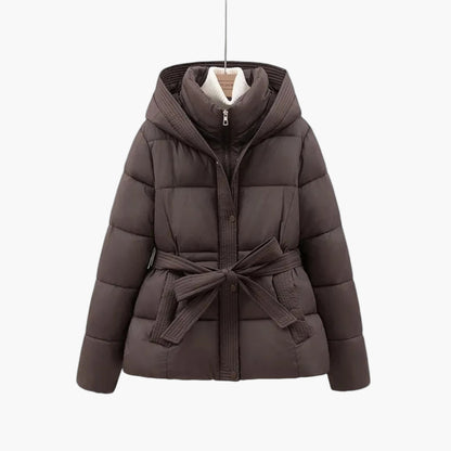 Isabella Damen Winterdaunenjacke Mit Gürtel Warm Isoliert