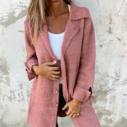 Elegante Damenbluse Wollmischung Klassisch - IdealeKleiden