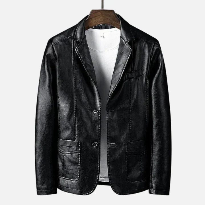 Ortwin - Elegantes Lederjacke Schwarz