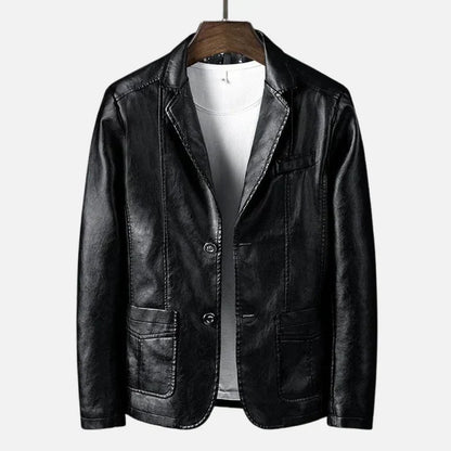 Ortwin - Elegantes Lederjacke Schwarz