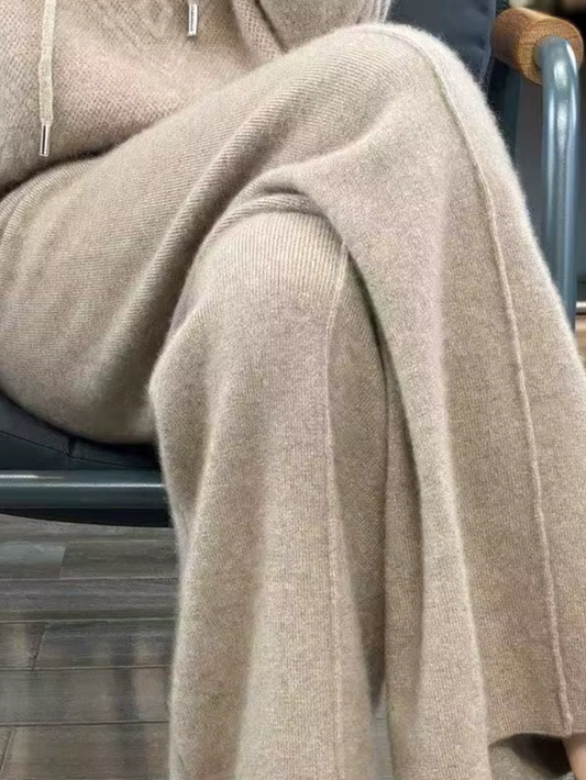 Strickhose Weitbein Stilvoll Gemütlich - IdealeKleiden