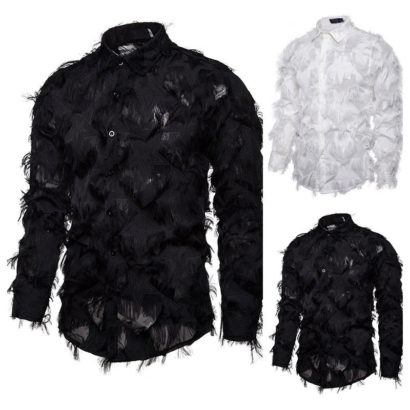 Herren Hemd Modern Strukturiert Elegant - IdealeKleiden
