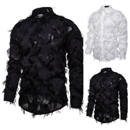 Herren Hemd Modern Strukturiert Elegant - IdealeKleiden