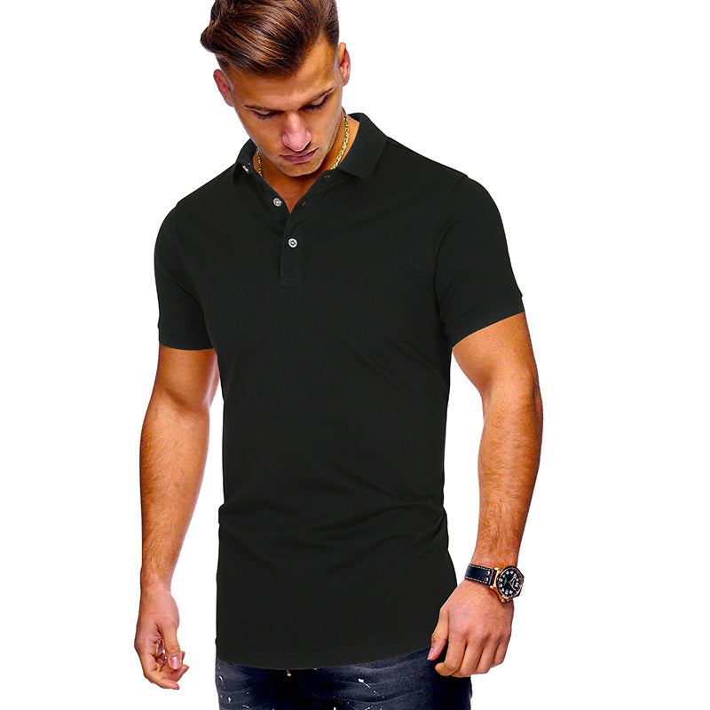 Herren Poloshirt Baumwolle Modern Stehkragen