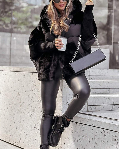 Warmes Winterjacke Kapuze