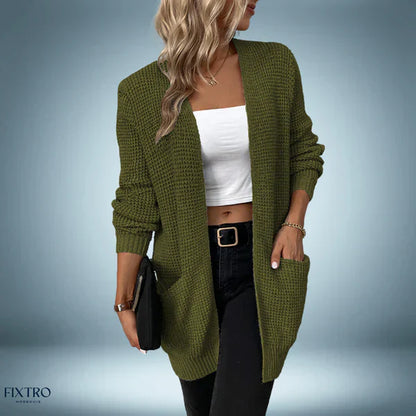 Casual Cardigan Mittellang Bequem