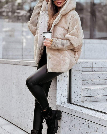 Warmes Winterjacke Kapuze