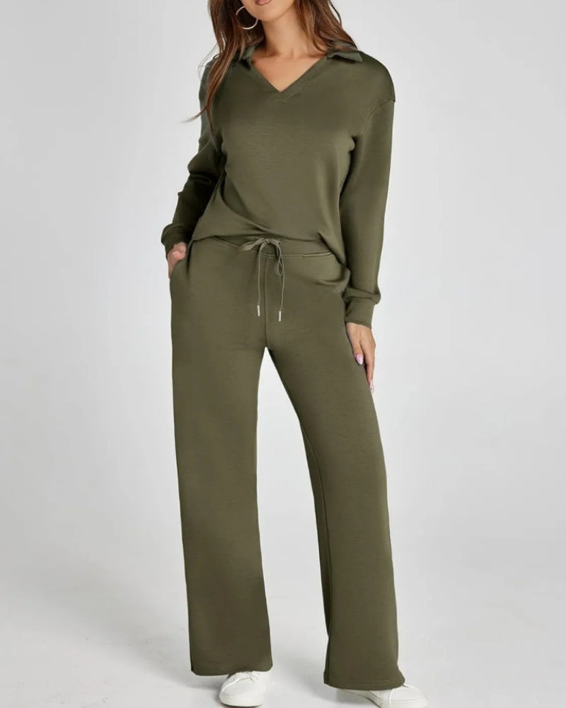 Elegantes 2-Teiliges Kleid Set Damen