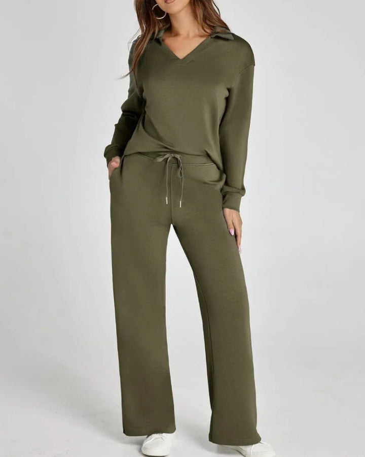 Elegantes 2-Teiliges Kleid Set Damen