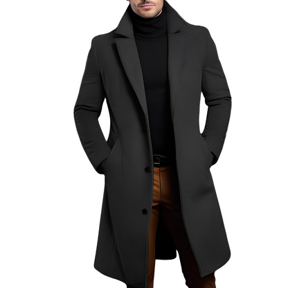 Stylischer Herrentrenchcoat aus Wolle