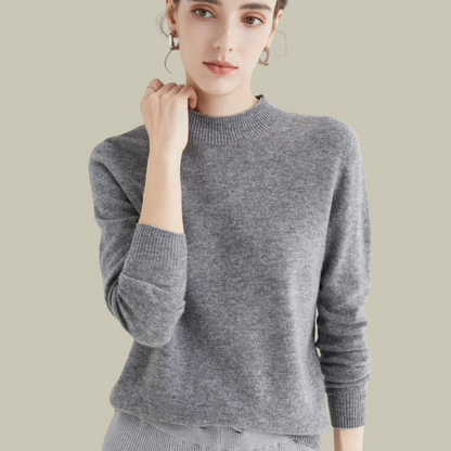Damen Merinowolle Pullover Warm Winter