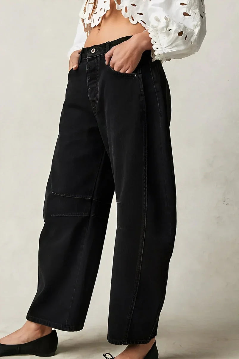 Damen Freizeitjeans Bequem Weite Passform - IdealeKleiden