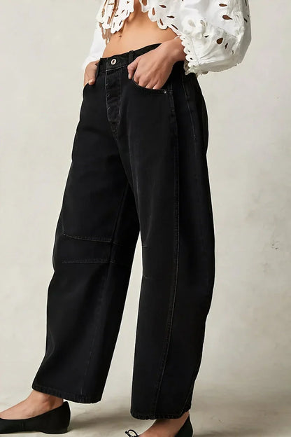 Damen Freizeitjeans Bequem Weite Passform - IdealeKleiden