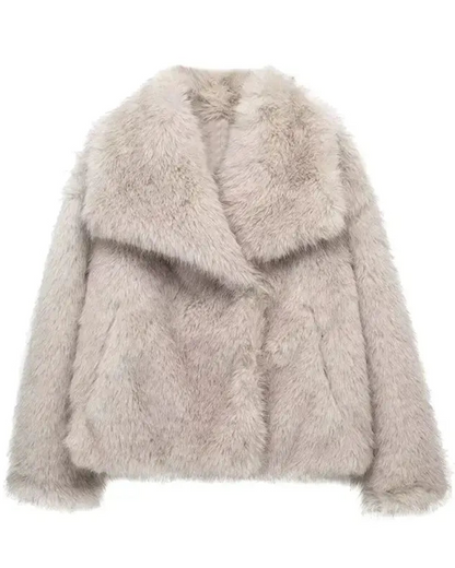 Elegante Damenpelzcoat Luxus Design