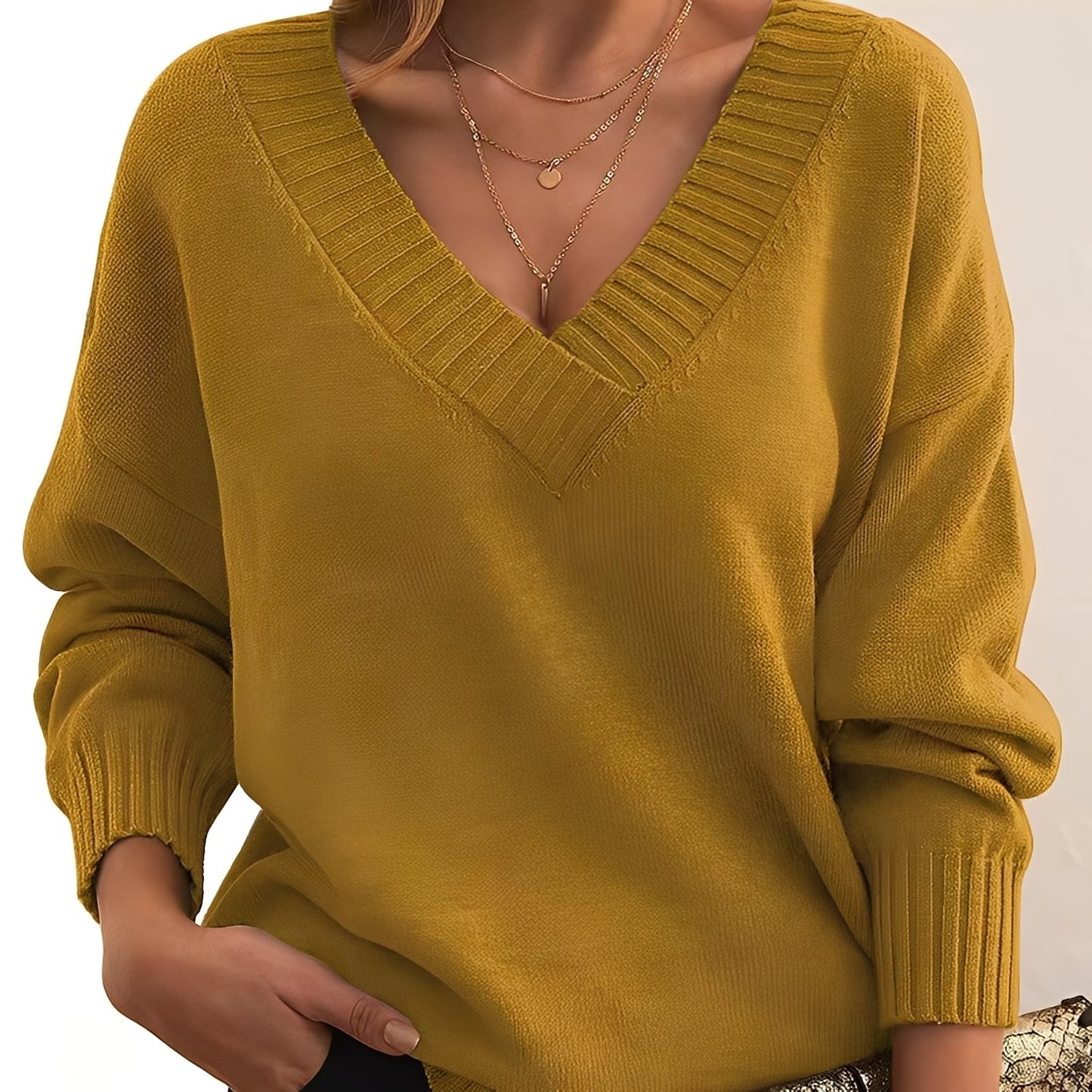 Damen Kaschmir Pullover Weich und Warm