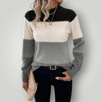 Damen Strickpullover Warm Weich Kapuze