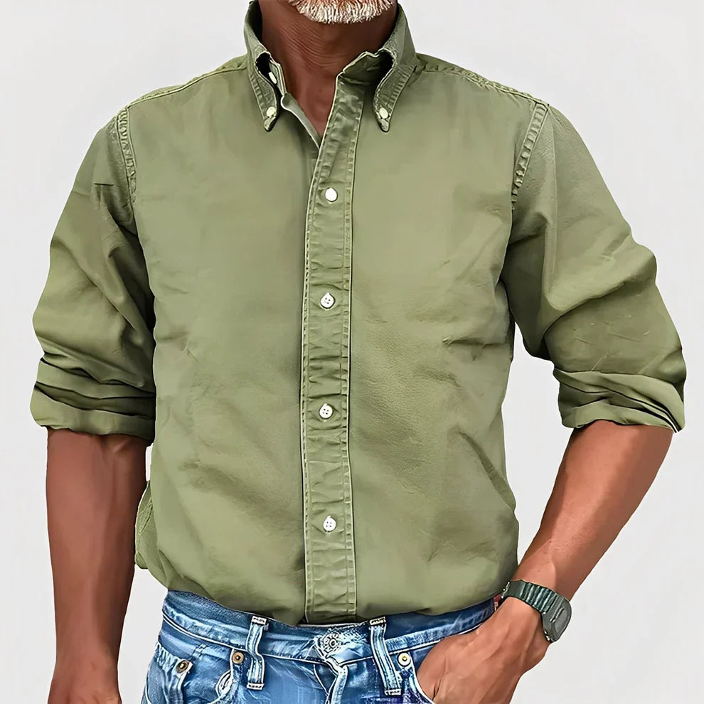 Bequemes Herren Langarm Hemd Freizeitwear