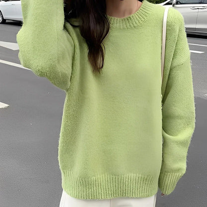 Damen Oversize Pullover Elegent Lang - IdealeKleiden