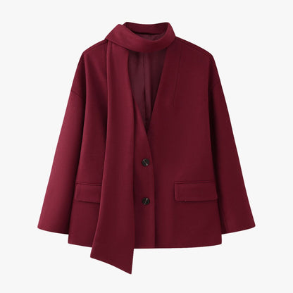 Stylischer Kurzmantel Bordeaux Rot